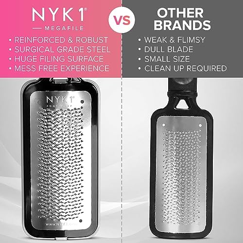 Stainless Steel Professional Pedicure Foot File - (XL Size) Pedicure Foot Spa Products, Foot Callus Remover for Smooth & Soft Feet Scrubber for Dead Skin, Wet & Dry Use, Non Electric Foot Care Kit - Image 3