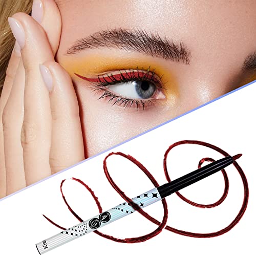 Matte Colorful Neon Waterproof Eyeliner Pencil Set for Eyes, Lips - 12 Shades - Image 3