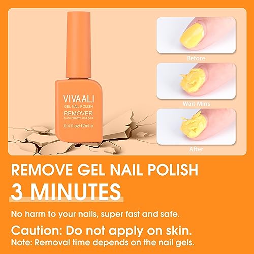 Gel Nail Polish Remover, Gel Polish Remover for Nails, Magic 3-5 Minutes Soak Off Gel Polish Removal Gentle & Safe, Removedor de Esmalte Gel, 2Pack, 0.8 Ounce/24ML - Image 2