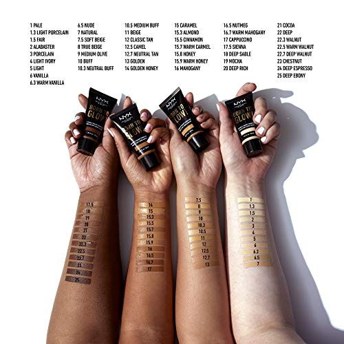 NYX PROFESSIONAL MAKEUP Born To Glow Naturally Radiant Foundation, Medium Coverage - Caramel - Image 5
