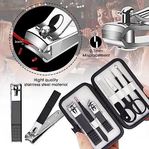 Durable Men's Nail Clipper Set with Travel Case for Personal Grooming Manicure Tool Kit - Image 5