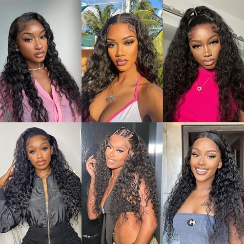 Water Wave Lace Front Wigs Human Hair Wigs for Black Women 5x5 HD Glueless Lace Closure Wigs Human Hair Pre Plucked with Baby Hair Wet and Wavy Wigs Human Hair 220% Density Natural Color 26inch - Image 6