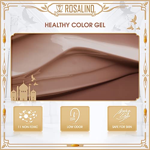 ROSALIND 10PCS White Pink Gel Nail Polish Set, Nude Brown Fall Colors Nail Gel Polish Pastel Nail Gel Light Purple Green Soak off Soft Gel Collection Manicure (Update Version) - Image 7