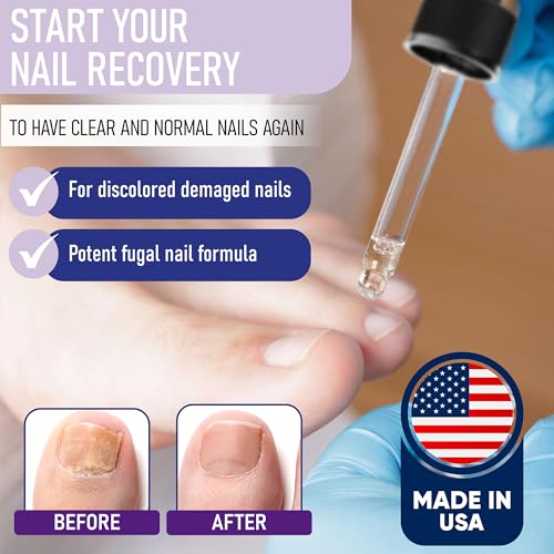 Extra Strength Toenail & Fingernail Repair Drops - Nail Care Renewal for Thick, Damaged & Discolored Nails - 2 Pack - Image 2