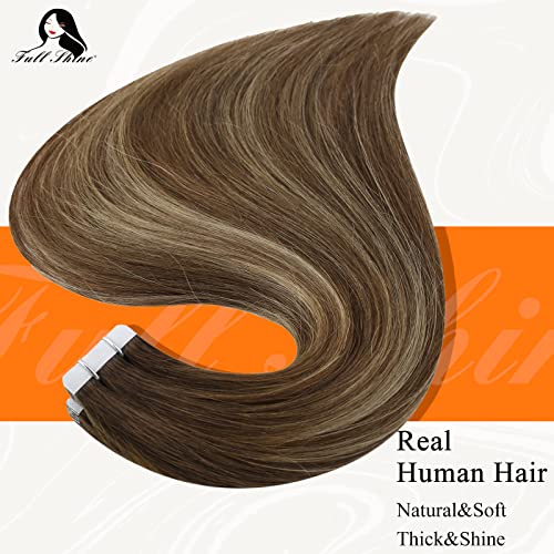Full Shine 16 Inch Balayage Tape In Remy Human Hair Extensions 20 Pieces 50 Grams - Image 2