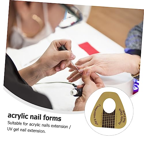 100pcs Forms for Nail Art Double Thick Form Nail Tools Form Guide Stickers Diy Nail Extension Self-adhesive Nail Form Shaper Modelling Nail Form Guide Sticker Manicure Horseshoe - Image 4
