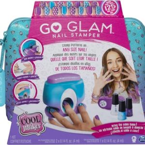 GO GLAM NAIL STAMPER | 1 POP + 2 PAINT + 3 PRESS = 5 Different Patterns | includes 125 high-quality nails