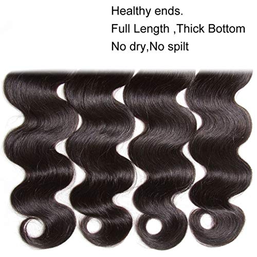 UNice Hair Icenu Series 8a Indian Body Wave Virgin Hair 3 Bundles, 100% Unprocessed Human Hair Extensions Weave Natural Color (18 20 22 inches) - Image 5