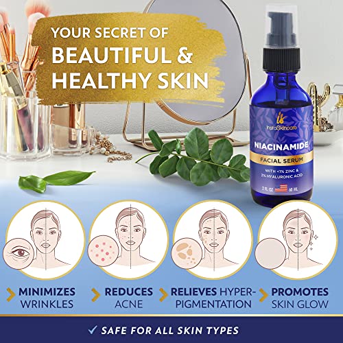DOUBLE SIZED (2Oz) Niacinamide Serum for Face 10% with Zinc 1% Vitamin B3 Brightening Serum for for Tone, Texture and Hydrating - Image 2