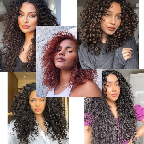 Ocean Wave Crochet Hair 12 Inch 8 packs Deep Wave Crochet Hair Synthetic Curly Braiding Hair Crochet Hair for Black Women (12 Inch, 8 packs, 1B) - Image 6