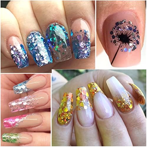 2 Boxes 24 Colors Holographic Glitter Nail Art Sequins for DIY Manicure Decorations - Image 5