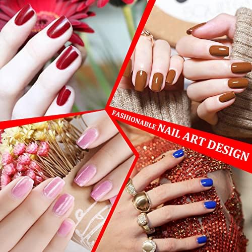 DANNEASY 16 Sheets Full Nail Wraps Bright Solid Color Nail Polish Strips Gel Nail Strips Self Adhesive Nail Polish Stickers for Women Manicure Sticker for Nail Art with Nail File, Cuticle Stick - Image 5