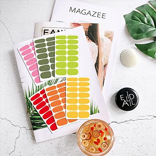 WOKOTO 20 Sheets Mutiple Solid Color Nail Wraps Full Cover Nail Stickers for Women Nail Art Polish Stickers Gel Nail Strips Stickers for Nails Stick On Nail Polish Strips Vivid Nail Gel Strips Set - Image 6