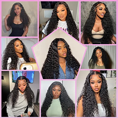 26 Inch HD Transparent Deep Curly Human Hair Lace Front Wig 180% Density - Image 6