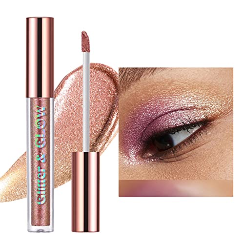 Shimmer Eyeshadow Makeup Liquid Eyeshadow Shiny Eye Shadow Multi-Dimensional Eye Looks Lightweight Longwearing Flake-Proof Waterproof Quick-drying One-Swipe Coverage Todays Daily Deals - Image 2