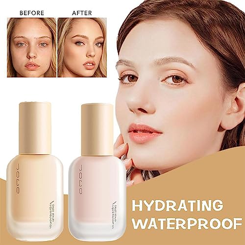 JOCO Foundation, JOCO Liquid Foundation, JOCO Korean Foundation Cream,Lightweight Concealing Moisturizing Long-Lasting Liquid, for All Skin Type (2 Pcs 101#) - Image 8
