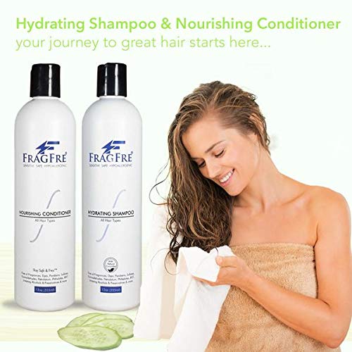 Shampoo and Conditioner 12 oz/ea (2-Pack Gift Set) - Sulfate Free Shampoo and Conditioner - Gluten Free Vegan Shampoo Conditioner - Color Safe Hypoallergenic Parabens Free - Fragrance Free - Image 3