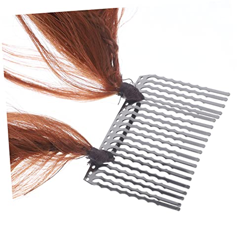 Beaupretty 5pcs wig hair bumps for volume insert french braid tool bump it ponytail hair clip hair toppers for women real human hair European and American top hat high temperature wire Miss - Image 8