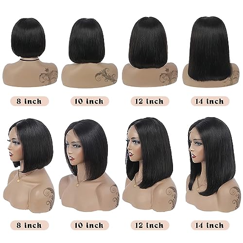 Bob Wig Human Hair 5x5 HD Lace Closure Wigs 180% Density Ready To Wear Glueless Bob Wigs for Beginner Pre Plucked Short Bob Wig Brazilian Unprocessed Virgin Human Hair Wig for Black Women - Image 7