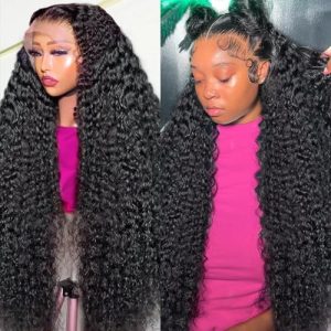 30 Inch 5x5 HD Lace Deep Wave Human Hair Wig 180% Density Pre Plucked