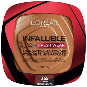 L'Oreal Infallible Fresh Wear Waterproof Powder Foundation Sienna 0.31 oz New