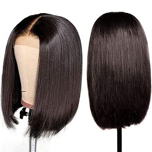 Bob Wig Human hair,Middle Part Lace Front Wigs Human Hair Pre Plucked with Baby Hair HD Lace Frontal Wig Straight Glueless Wigs Short Bob Wigs for Women 180% Density - Image 6