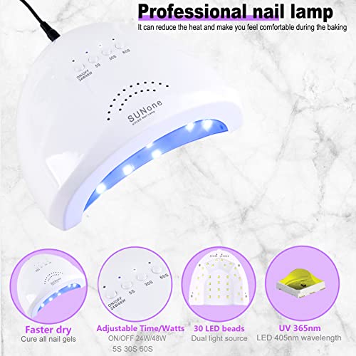 69PCS Gel Nail Polish Kit with UV Light Nail Lamp Gel Manicure Dryer Lamp 28 Colors Gel Polish Nail Set Soak Off Gel Nail Set,Nails Gel Polishing Shape Tools Supplie Set for Nail Manicure Salon & Home - Image 5