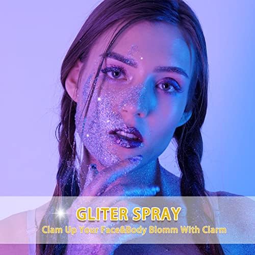 Etercycle Silver Body Glitter Spray, Shimmering Spray Powder Sparkle Powder, Cosmetic Shimmer Makeup Glitter for Hair and Body Face Clothes Nail Art Craft Design Easter Crafts - Image 7