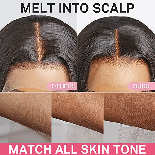 13x4 Body Wave Lace Front Wigs Human Hair,180% Density Lace Front Wigs Human Hair for Women Glueless Wigs Human Hair Pre Plucked Natural Hairline Baby Hair HD Lace Natural 20 inch - Image 2