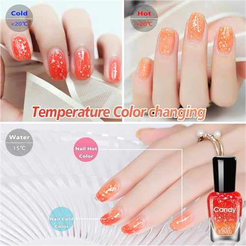 Temperature Change Gel Nail Polish Set for DIY Manicure, Nail Art Gel Polish Long-Lasting Nail Gel Nail Polish - Quick Dry Nail Polish Without UV Lamp (3 Colors Set 7ml) - Image 4