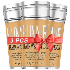 3 Pack 0.5 oz Frizz Control Hair Wax Sticks for Smooth Finish