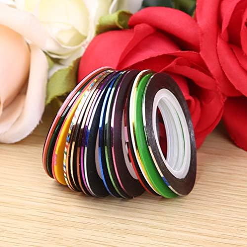 Beaupretty Nail Art Striping Tape Set - 42 Rolls, 32 Vibrant Colors, DIY Manicure Supplies - Image 8