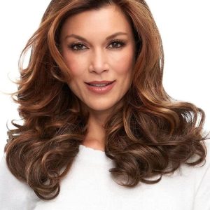 18" Long Dark Auburn EasiPart French Hairpiece, Hand Tied Knotting, Includes Booklet