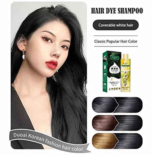 Plant Bubble Hair Dye Shampoo, Instant Natural Hair Color Cream for Women and Men, 200ml - Image 5