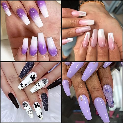 240 Pcs Extra Long Natural Square Nail Tips Full Cover Acrylic Press-On - Image 7