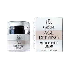 AGE DEFYING Multi-Peptide Cream | 1 fl oz. | Daily Goat Milk Moisturizer for Deep Wrinkles and Neck