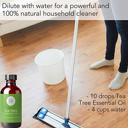 Tea Tree Essential Oil, 4 Fl Oz with Dropper - Undiluted Therapeutic Grade for Your Face, Skin, Hair and Diffuser - 100% Pure Melaleuca Oil for Acne, Toenails - by Pure Body Naturals - Image 3