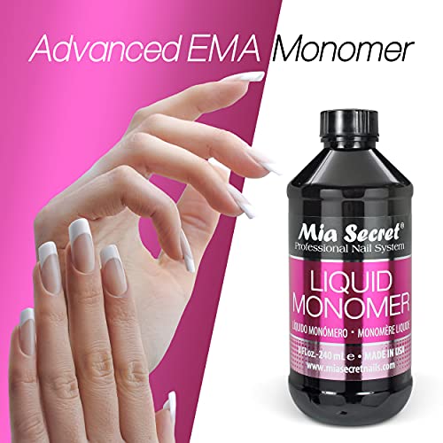 4 oz Mia Secret Liquid EMA Monomer - Professional Nail Liquid for Acrylic Powder - Image 2