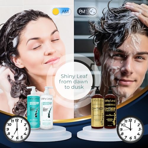 Shiny Leaf DHT Blocker Hydrating Shampoo Conditioner Set 4x 16 Fl Oz Paraben Sulfate Free - Image 4