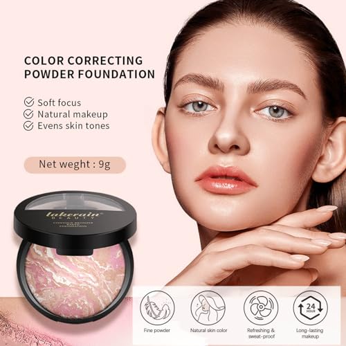 Fair Tone Baked Powder Foundation and Contour - Light Sheer Coverage, 0.35 oz - Image 2