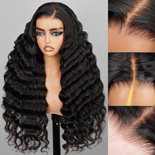 Arabella 5x6 Ready to Go Glueless Wigs Human Hair 210% Density Lace Front Wigs Human Hair 100% Loose Deep Wave Wigs Pre Cut Lace 12a Real Pre Bleached New Body Wave Wig (22inch, 5X6 Loose Curly Wig) - Image 6