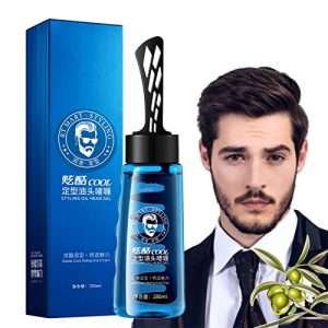 Homezore Hair Styling Gel, 2-In-1 Hair Wax Gel with Comb Long-lasting Fluffy Men, Fast Build Hair Salon Styling Gel, Lasting Fluffy Styling Gel for Curly Hair
