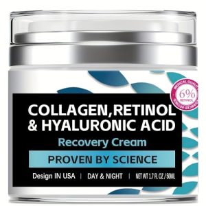 Retinol Hyaluronic Acid Collagen Anti-Aging Cream for Smooth Youthful Skin 1.7oz