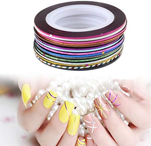 Beaupretty Nail Art Striping Tape Set - 42 Rolls, 32 Vibrant Colors, DIY Manicure Supplies - Image 9
