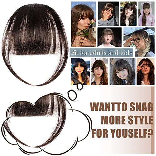 360 Wig with Bangs Clip Bangs Extension French Bangs With Clip In Bangs Wig Women'S Natural Color Washable Dyeable Hair Color Wax (H, One Size) - Image 3