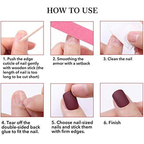 Glossy Long Fake Nails Purple Coffin Press on Nails Acrylic Full Cover False Nails for Women and Girls (24Pcs) (SET1) - Image 4