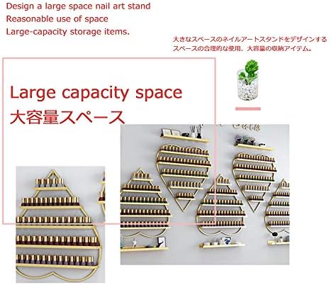 Metal Nail Polish 5 Tier Shelf Organizer Display Rack, Manicure Store Mountable Wall Shelf Essential Oils Organizer Shelf, for Storage Display Makeup/Cosmetics/Perfume Finishing Storage Rack - Image 5