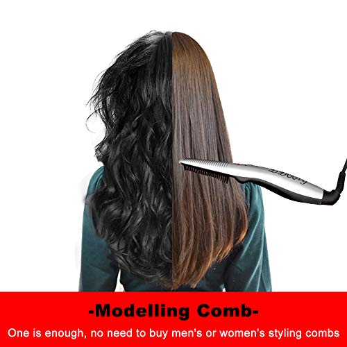 Beard Straightener Comb,Hot Comb,Quick Electric Heated Brush Beard Styler for Men, Travel Portable Styling Comb beard iron, Beard Straightening Brush - Image 5