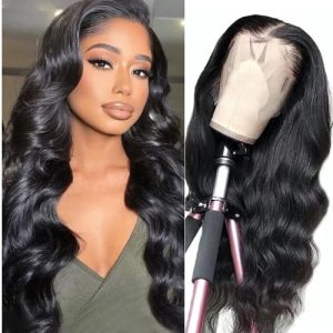 24 Inch 13x4 Body Wave HD Lace Front Wig for Black Women, 180% Density