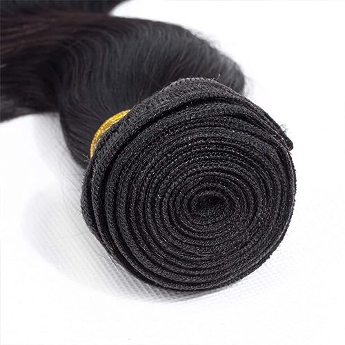 Hswpawk 12A Human Hair Bundles Body Wave 18 Inch One Bundle 100% Unprocessed Brazilian Virgin Body Wave Bundles Human Hair Natural Black Color Body Wave Bundle Human Hair Weft - Image 3